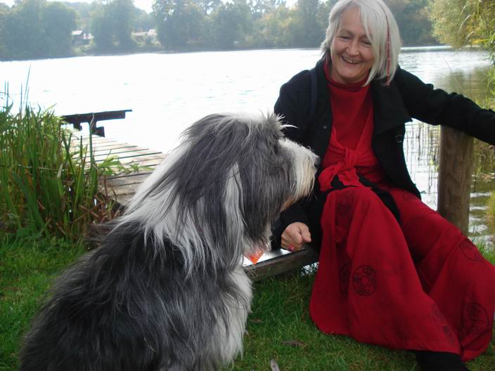 Jutta mit Hund